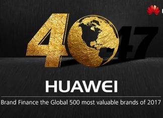 Huawei se clasează pe locul 40 în topul celor mai valoroase companii din lume Huawei Top 500 Cele mai valoaroase brand-uri in 2017
